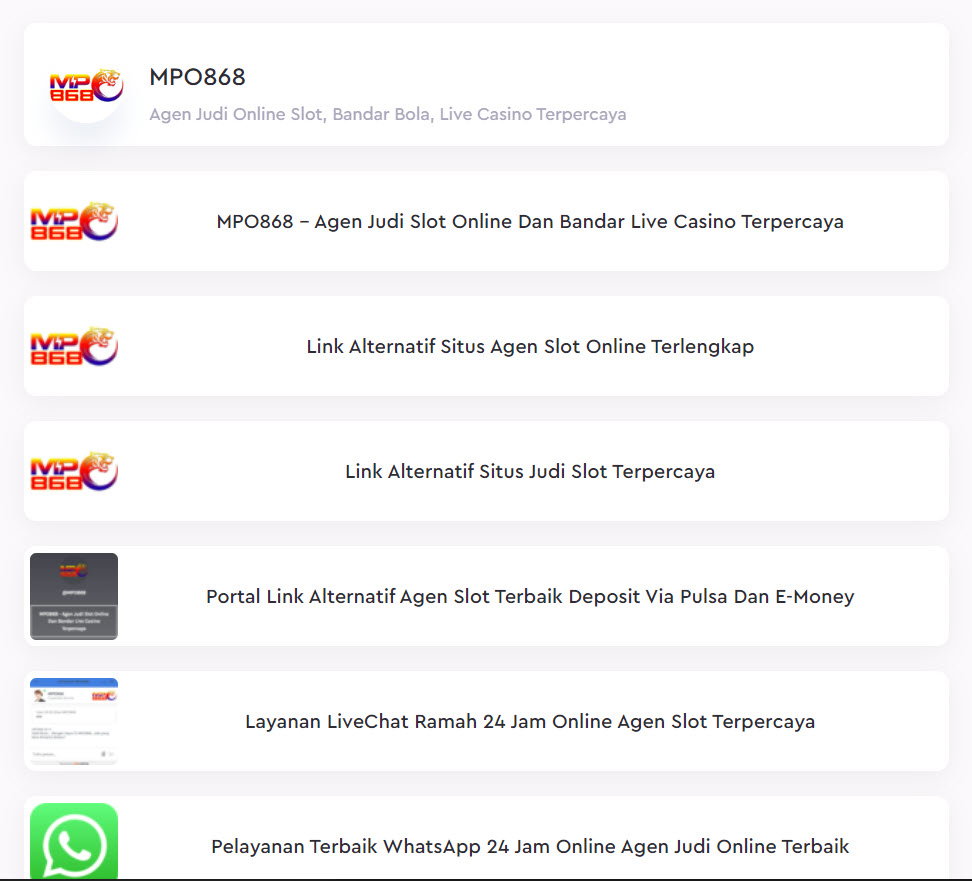 Portal Link alternatif Agen Slot Online Terpercaya MPO868