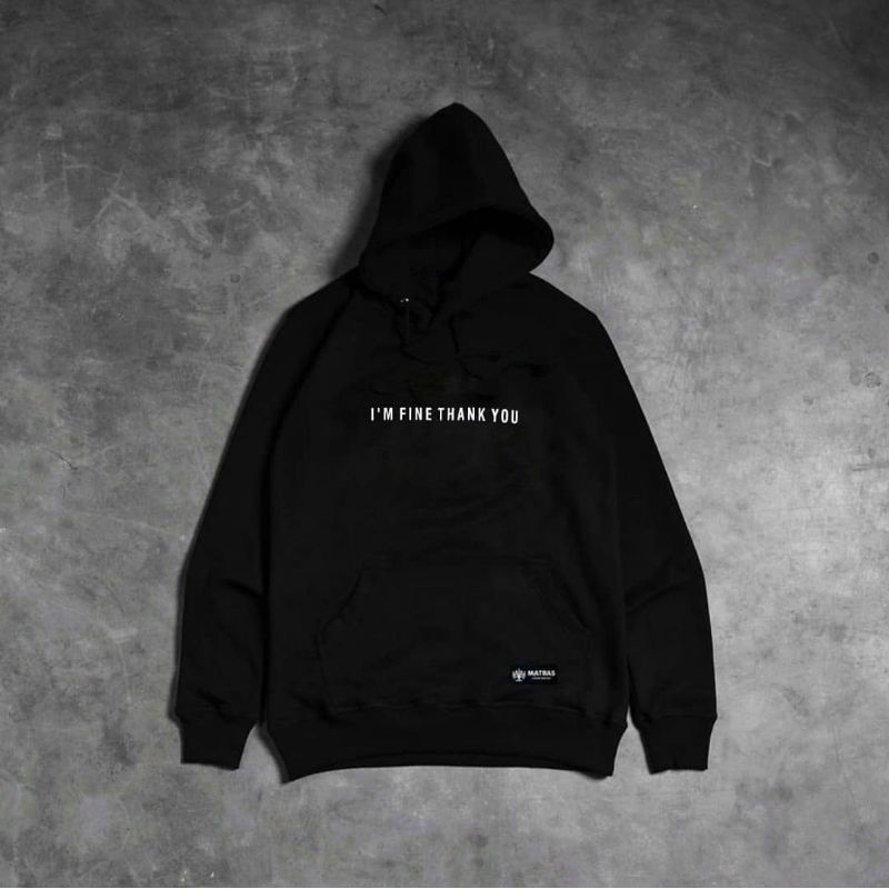 Hoodie Hitam Matras im fine