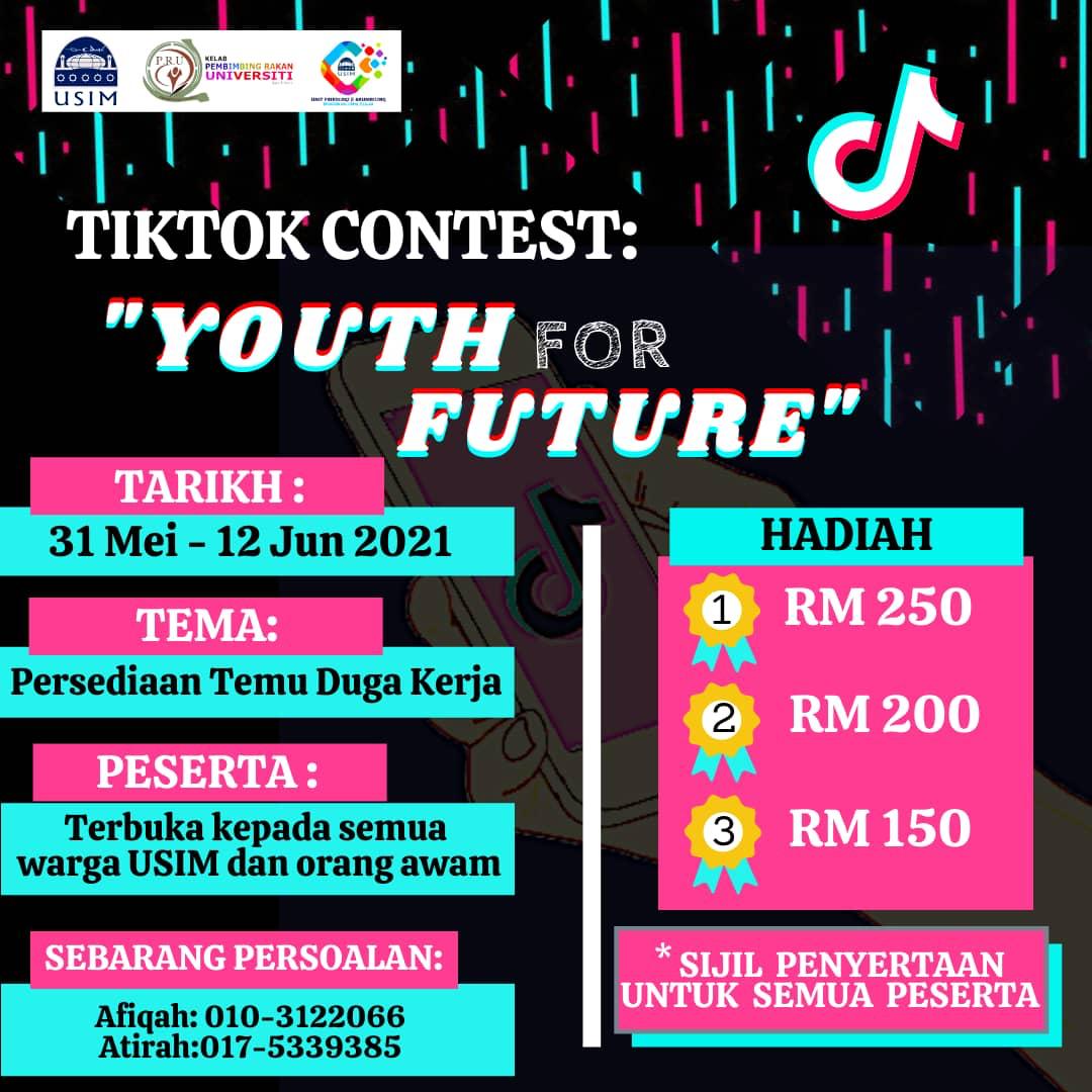 PENDAFTARAN✍️ TIKTOK CONTEST: YOUTH FOR FUTURE 31 MEI - 12 JUN 2021