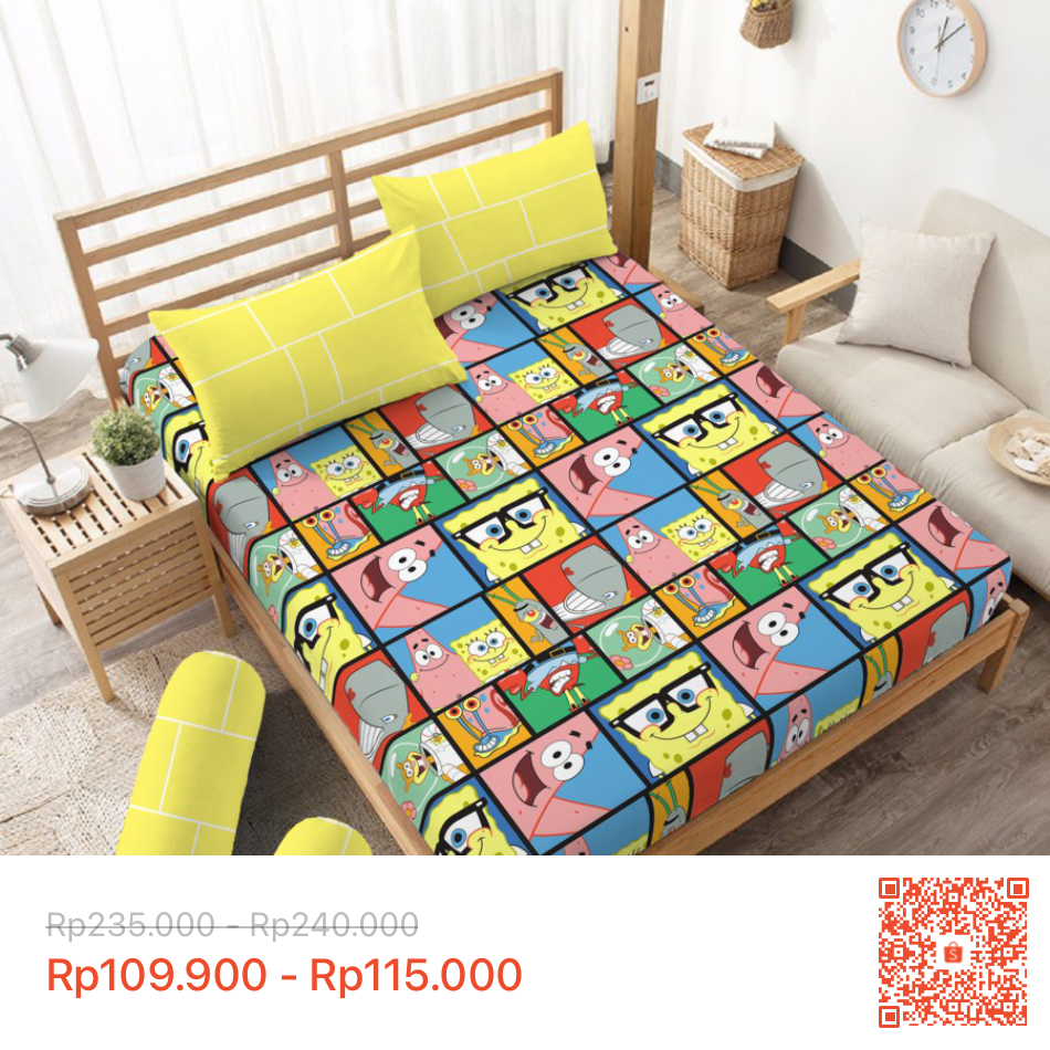 4. Kintakun Sprei Spongebob 160/180