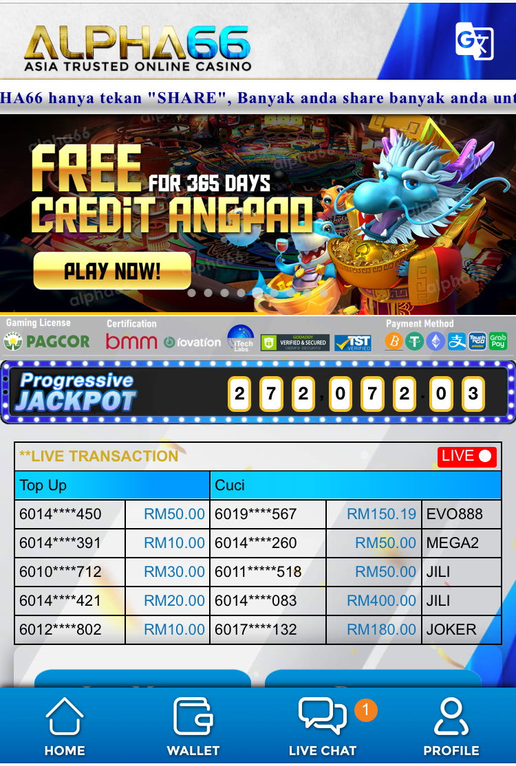 👉‼️FREE HOT 2023‼️👈 Alpha66 FREE RM5💰 reg/share