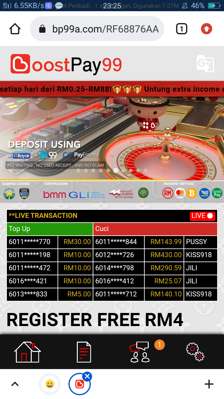 NEW!!  BPY99 PROMO REGISTER GET RM5 HOT!!!