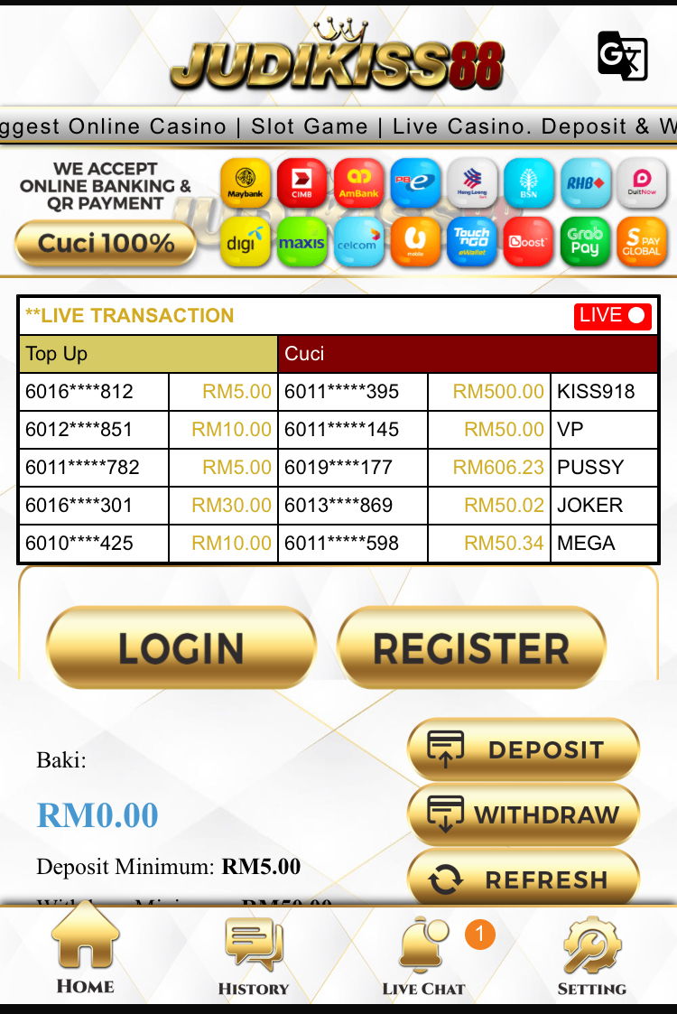 🔥NEW HOT🔥 judikiss88 FREE RM5