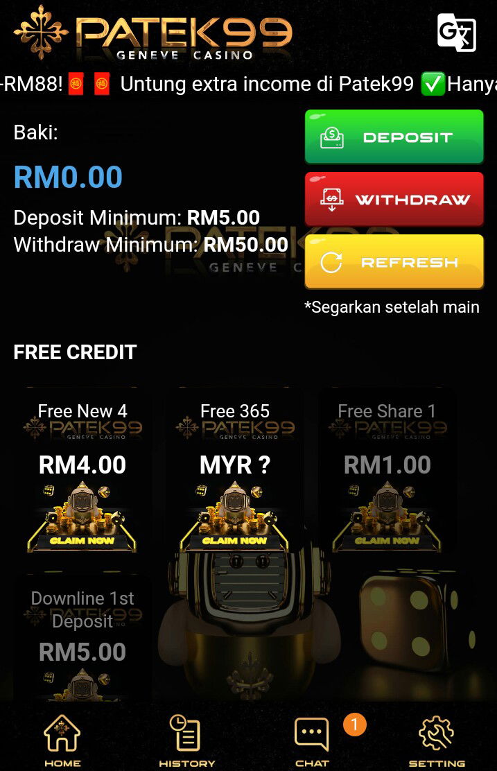 NEW!! PETEK99 REGISTER FREE RM4 HOT!! 
