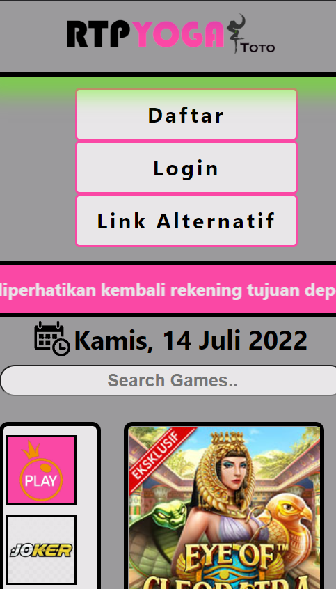 RTP SLOT TERLENGKAP & TERUPDATE (100% AKURAT > PASTI MAXWIN / MINIMAL PROFIT)