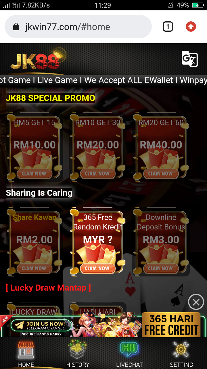 JKWIN77 REGISTER RANDOM FREE KREDIT HOT!! 