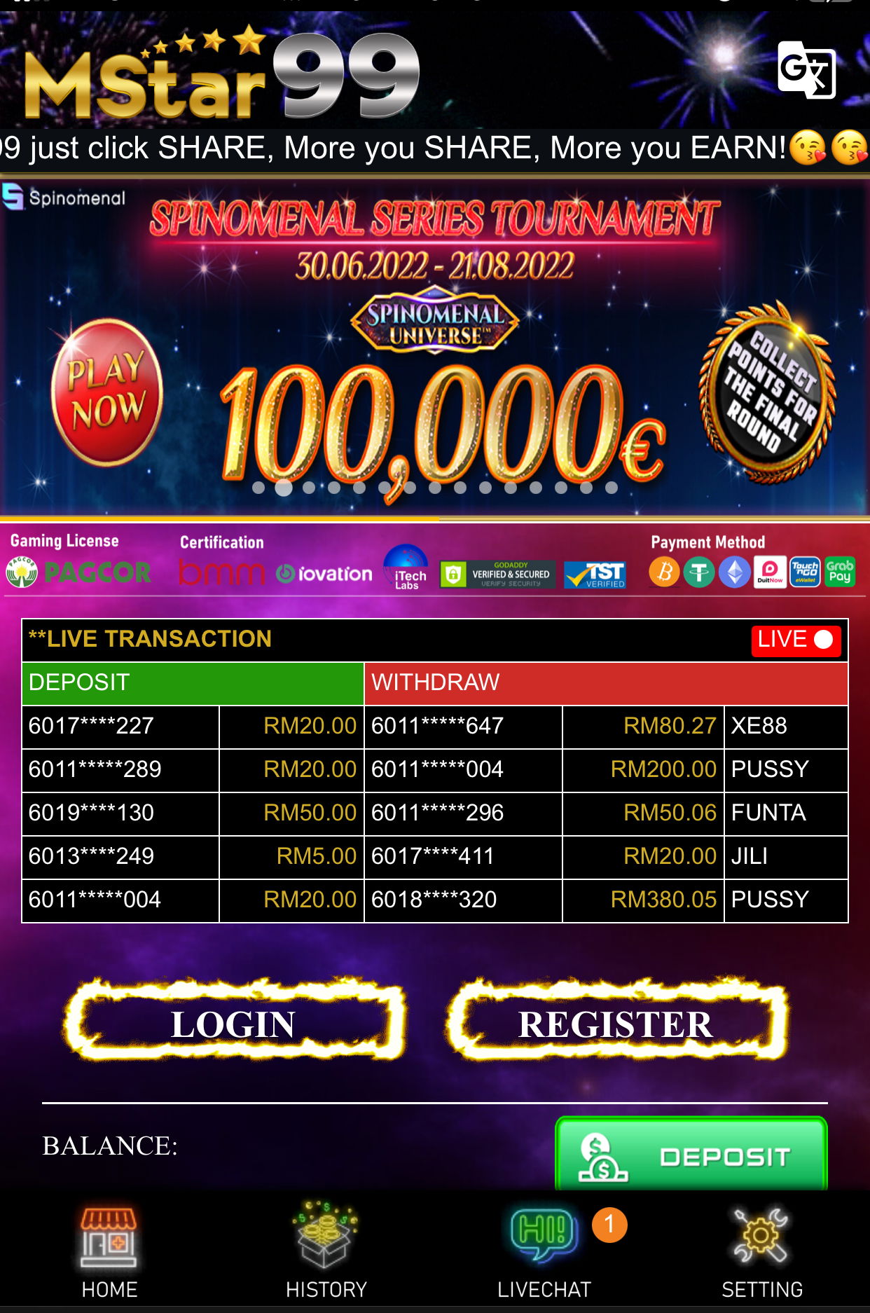 🔥HOT 2023🔥 mstar99 FREE RM5reg/shareRM10✅