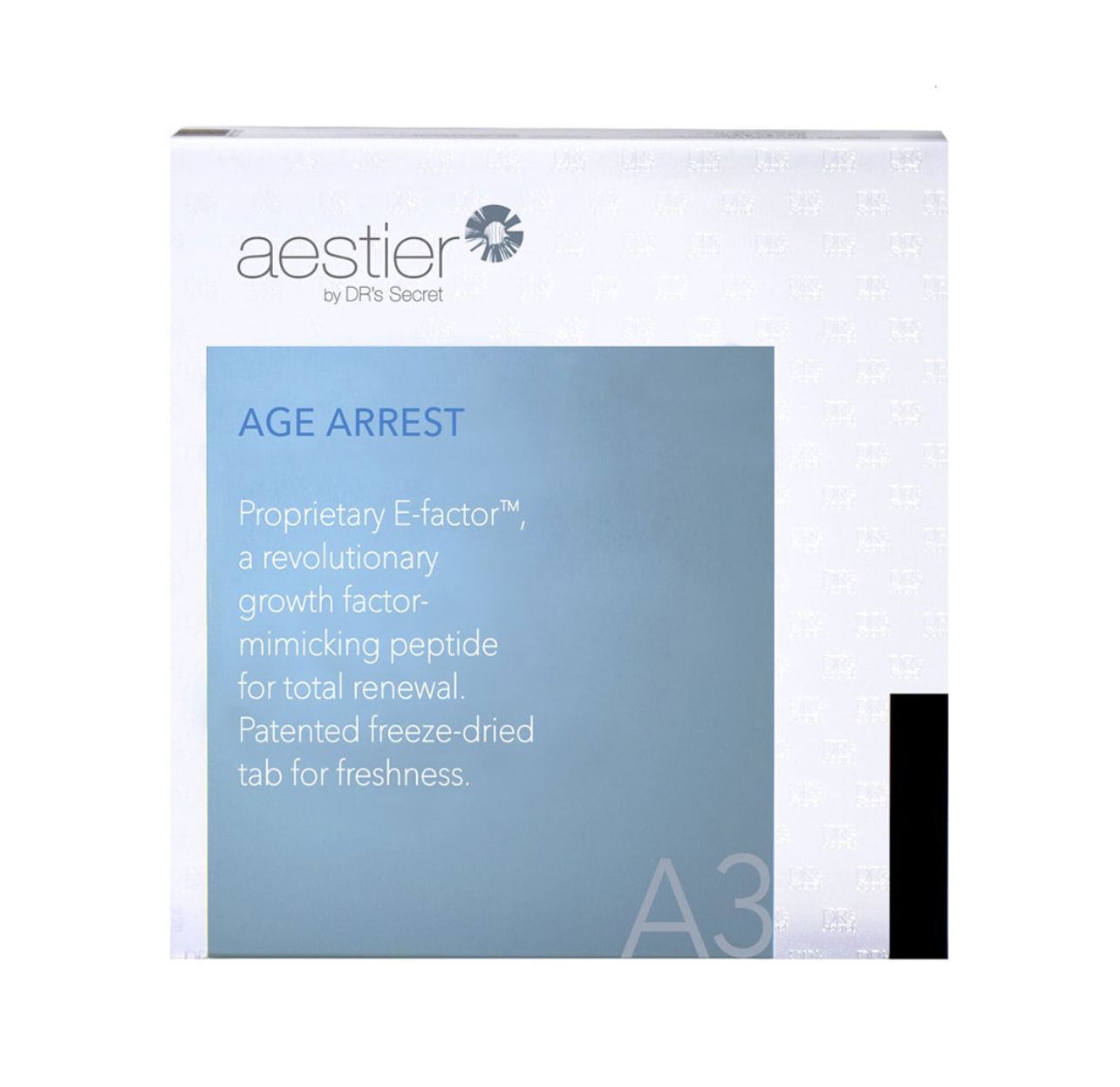 熙黛爾駐顏肽片 A3  革新E-Factor™（寡肽-1），錠狀型態結凍活性，遇激活而釋放。