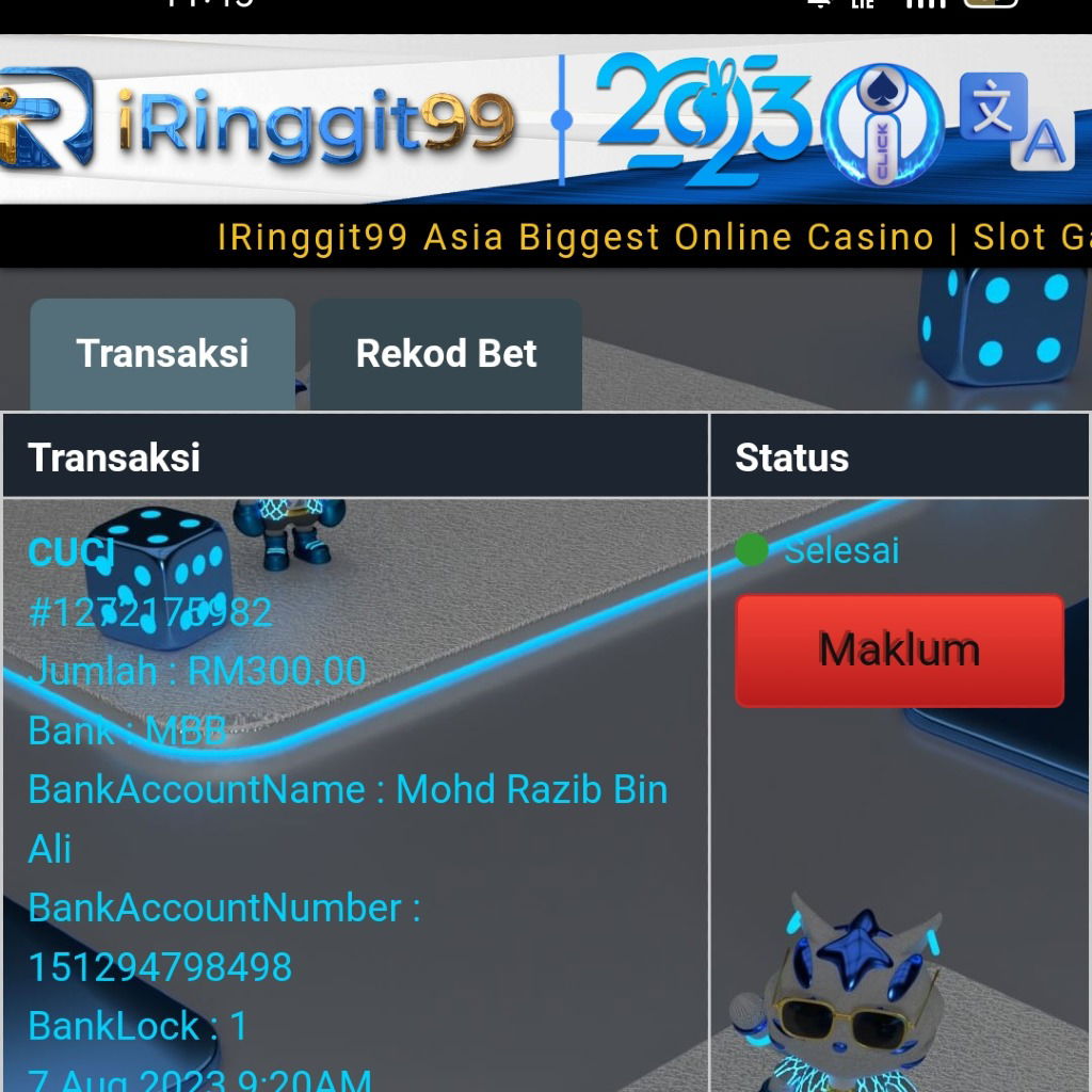 iRinggit99 Top trusted company - Bet besar main sini