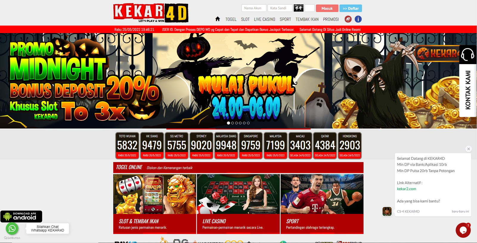 KEKAR4D Bandar Togel Slot Casino Online Terpercaya