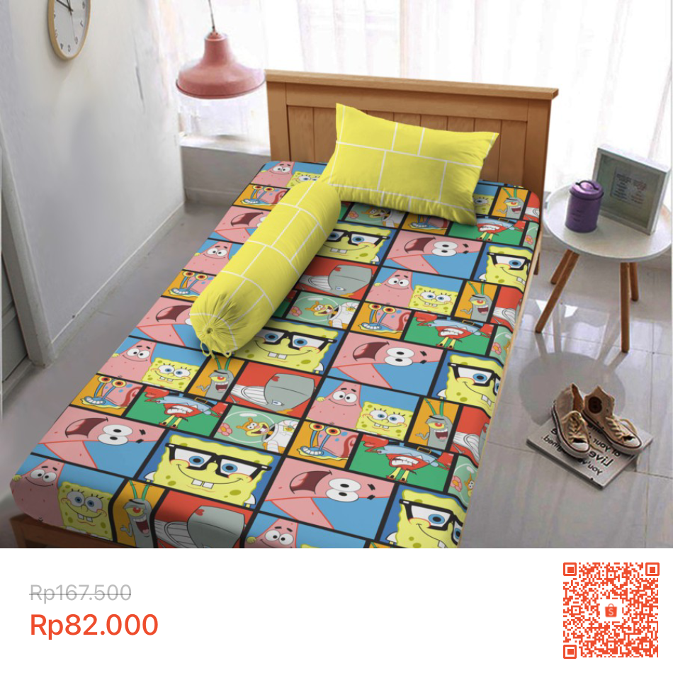 22. Sprei spongebob extra single 