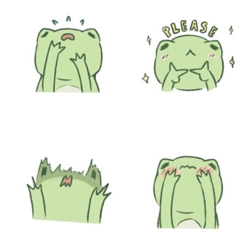 🔗免費貼圖2- 口愛青蛙