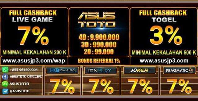 KLIK DISINI DAFTAR ASUSTOTO NO DISKON HADIAH PRIZE 1