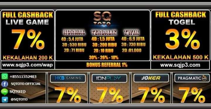 KLIK DISINI DAFTAR SQTOTO BERDISKON HADIAH PRIZE 1