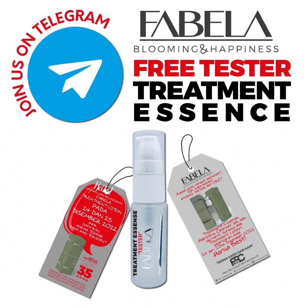 Free Tester Treatment Essence Fabela FRC