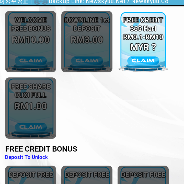 NEWSKY88 PROMO FREE SHARE 100% HOT!!