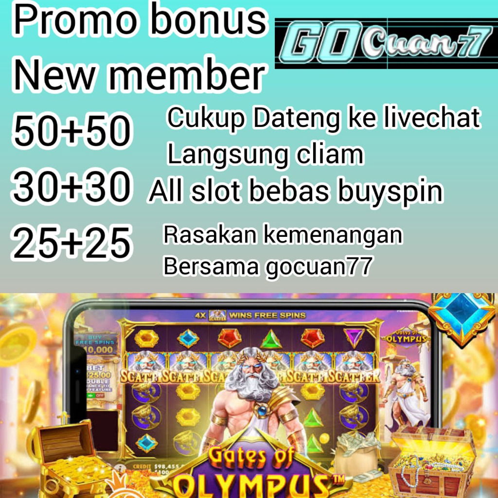 GOCUAN77 BONUS NEW MEMBER 30+30 TO X8 BEBAS BUY FREESPIN