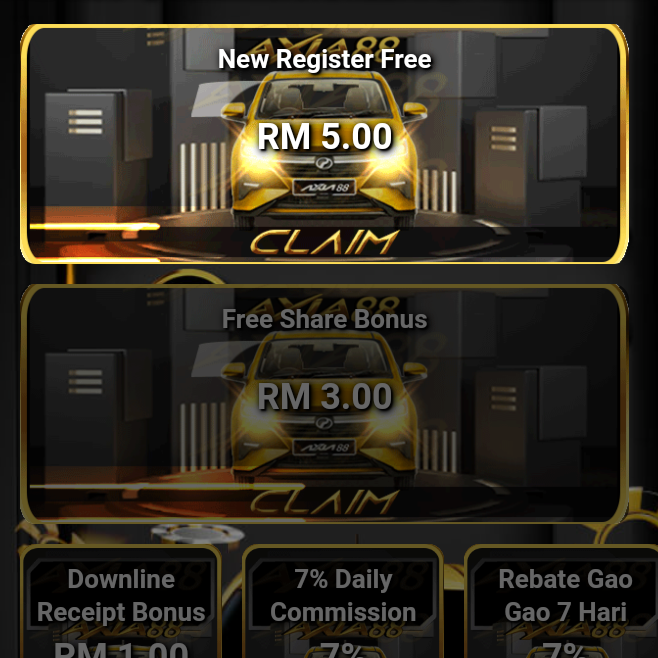 AXIA88 REGISTER GET FREE RM5 HOT!!