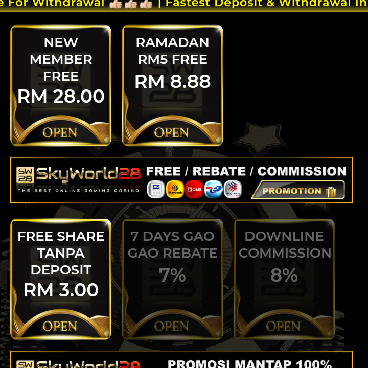 SKYWORLD28 NEW REGISTER RM28 HOT!!(NEW)