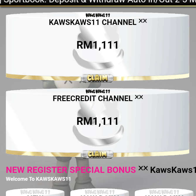 KAWSKAWS11 PROMO FREE 365  RM1-3!!