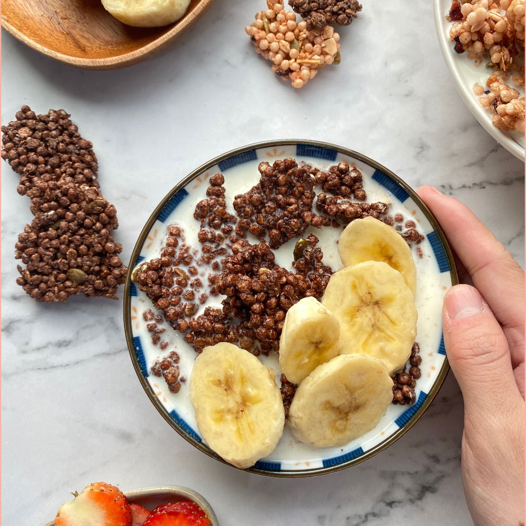 週二食記 OAT-RICE脆穀片開團中！｜湖鹽可可｜黑醋栗莓果｜減糖、高纖放心吃