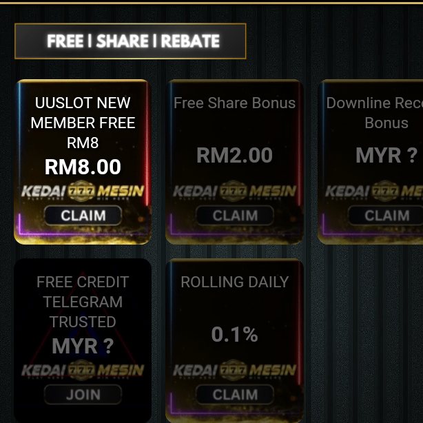 KEDAIMESIN FREE TANPA DEPOSIT RM8 HOT!!(NEW)