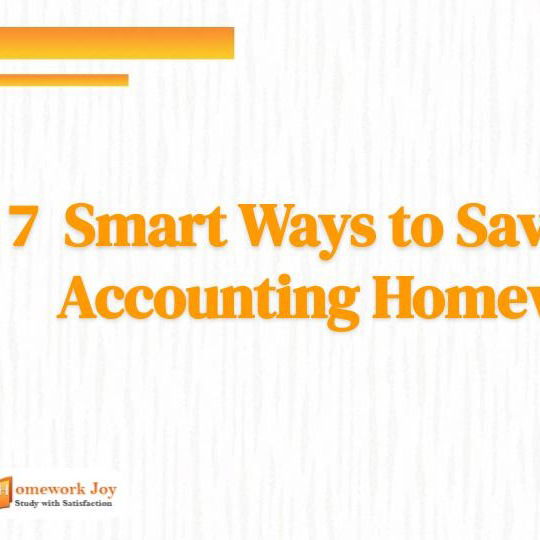 7 Smart Ways to Save Money on Accounting Homework Help
