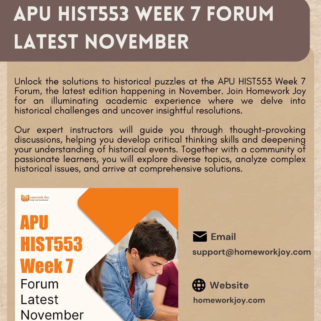APU HIST553 Week 7 Forum Latest November | PDF Host