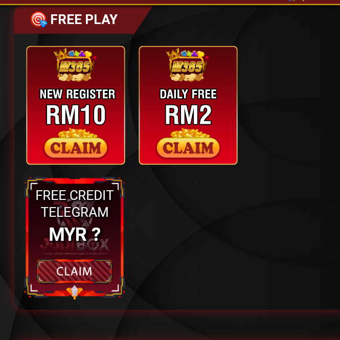 JUDIBOX FREE TANPA DEPOSIT RM10 HOT!!(NEW)
