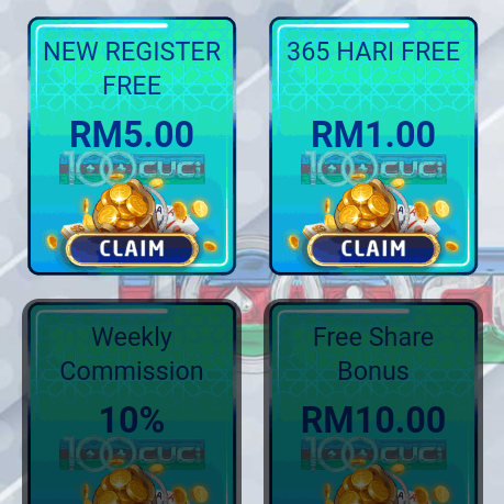 100CUCI FREE TANPA DEPOSIT RM5 HOT!!(NEW) 