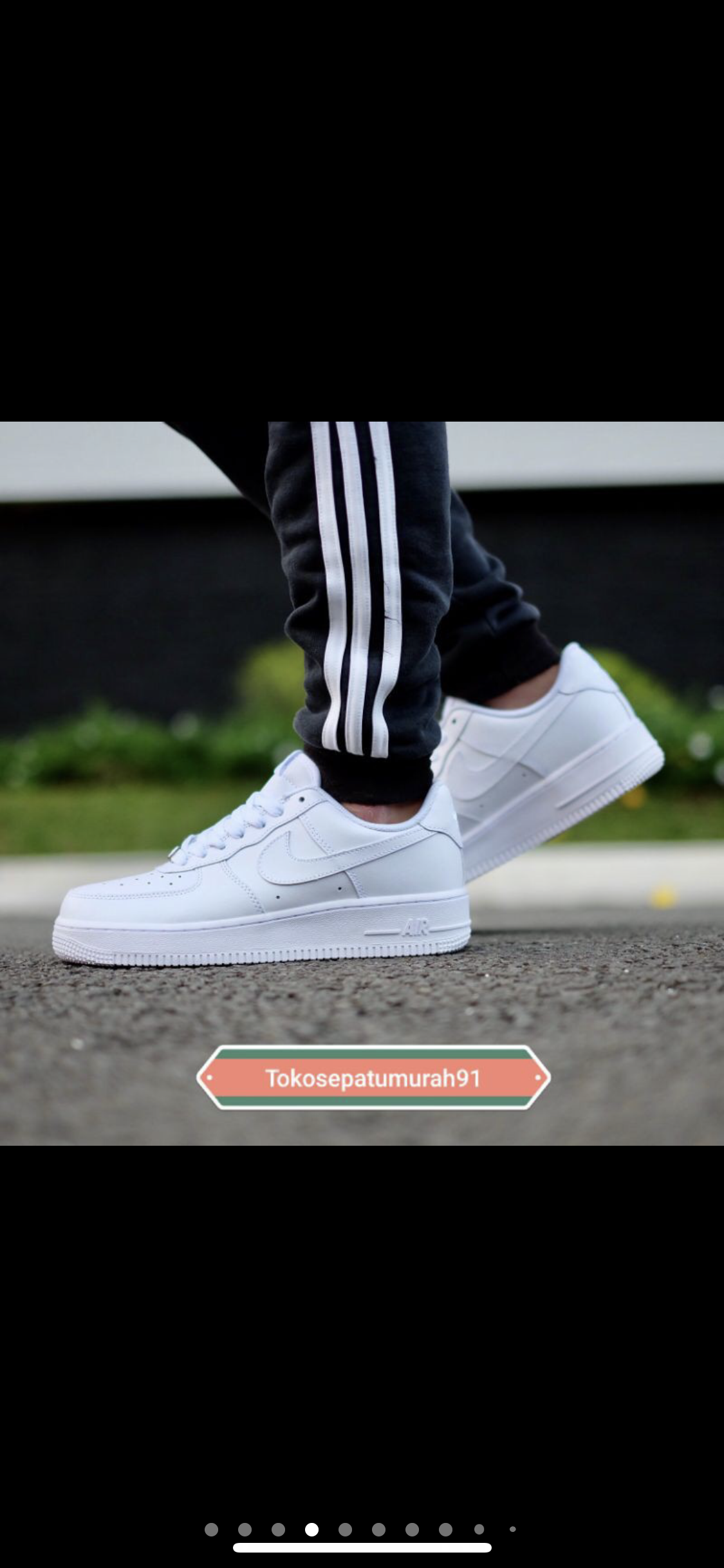 18. Sepatu nike AF1 premium full white 239K