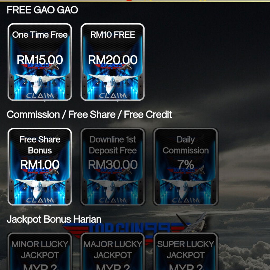TOPGUN99 | Asia Biggest Online Casino Free Share Rm3