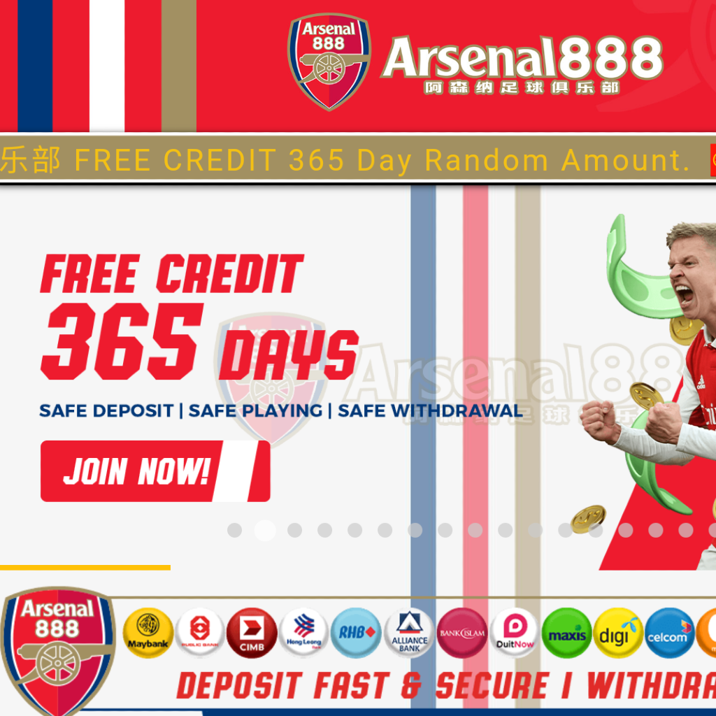 ​​Trusted👍🏻✨ARSENAL888✨ 🔥Free Enjoy RM1 & Welcome Bonus 50%🔥