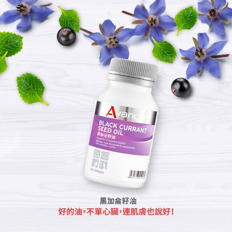 黑醋栗籽油膠囊狀食品 /姊姊妹妹最愛/心臟/皮膚/好心情