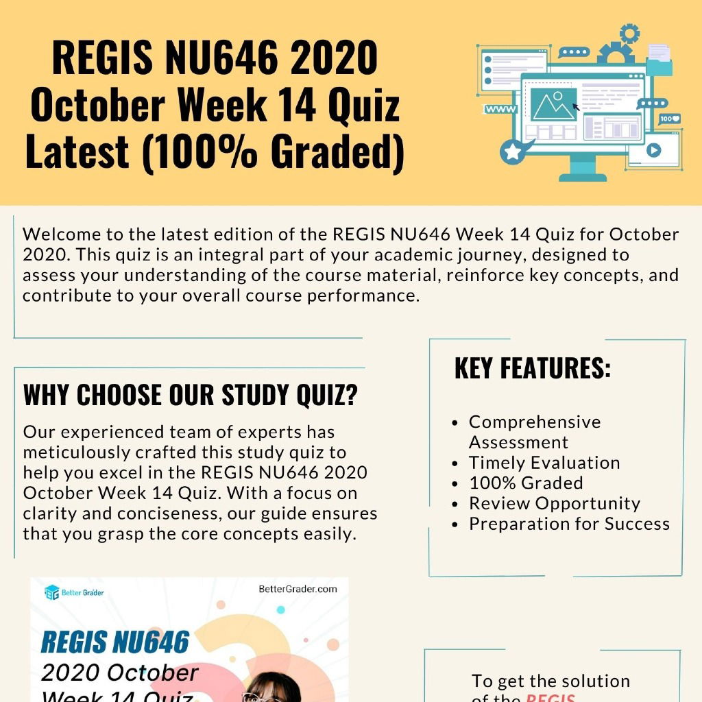 REGIS NU646 2020 October Week 14 Quiz Latest (100% Graded)