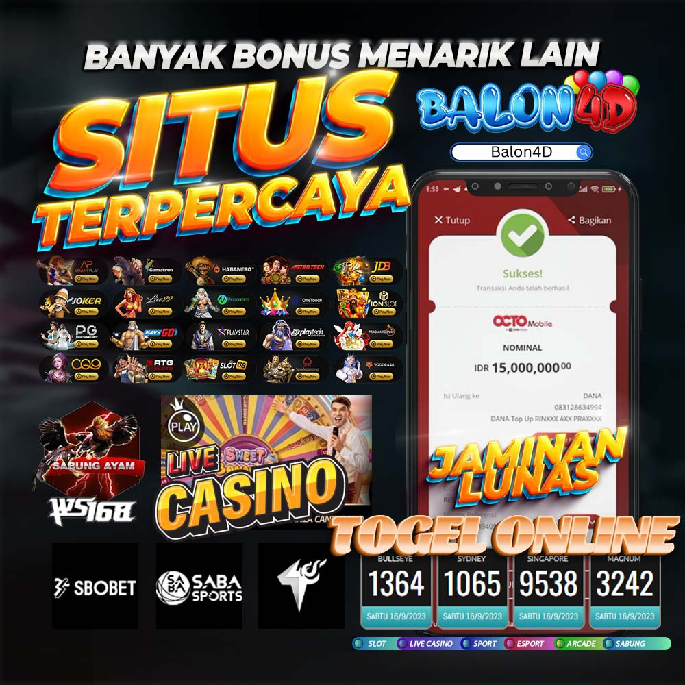 Situs Judi Slot & Togel Balon4d Terbesar di Indonesia