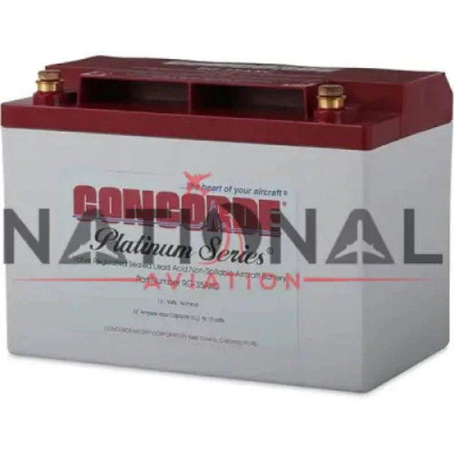 CONCORDE RG-35AXC PLATINUM SERIES SEALED LEAD ACID AIRCRAFT BATTERY