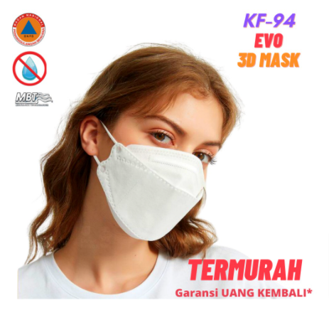 MASKER KOREA KF94 4PLY MODEL EVO 3D MASKER ARTIS SAMPAI PRESIDEN PAKAI 