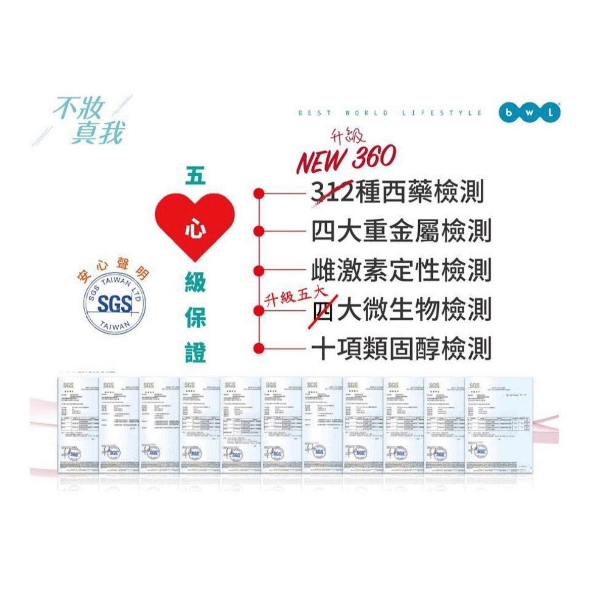 【安心聲明】新加坡上市公司/歐盟認證/360種西藥檢測/4大重金屬檢測/雌激素定性檢測/5大微生物檢測/10項類固醇檢測