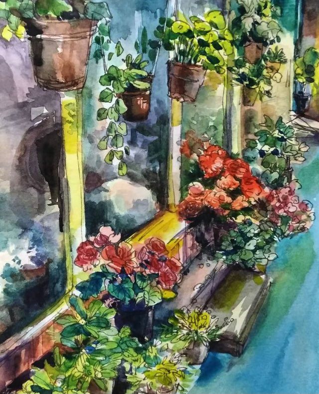Watercolor instagram page 