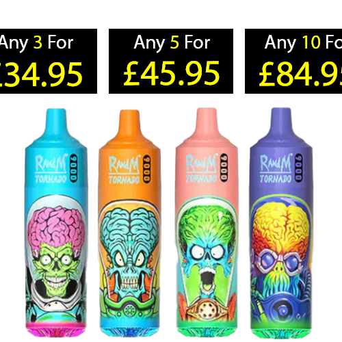 RandM Tornado 9000 Puffs Disposable Vape UK | Best Price Offer