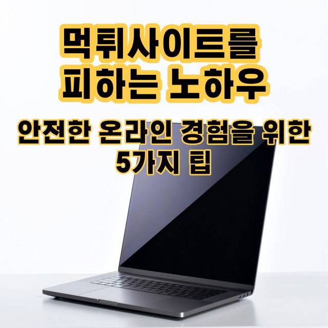 먹튀사이트를 피하는 노하우: 안전한 온라인 경험을 위한 5가지 팁