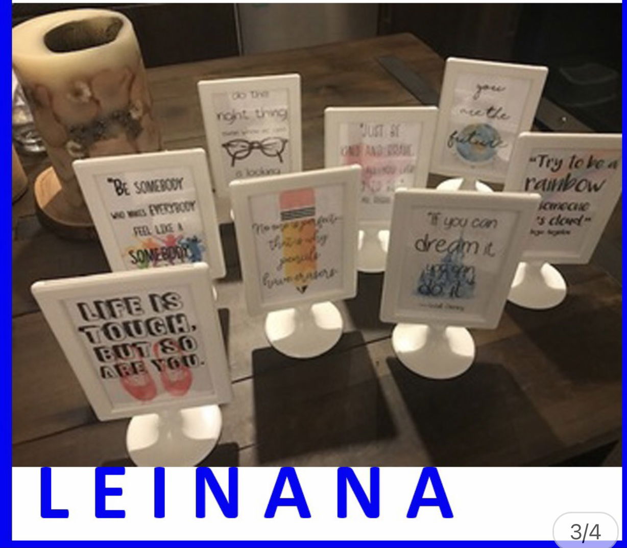 9. Bingkai foto bolak-balik putih