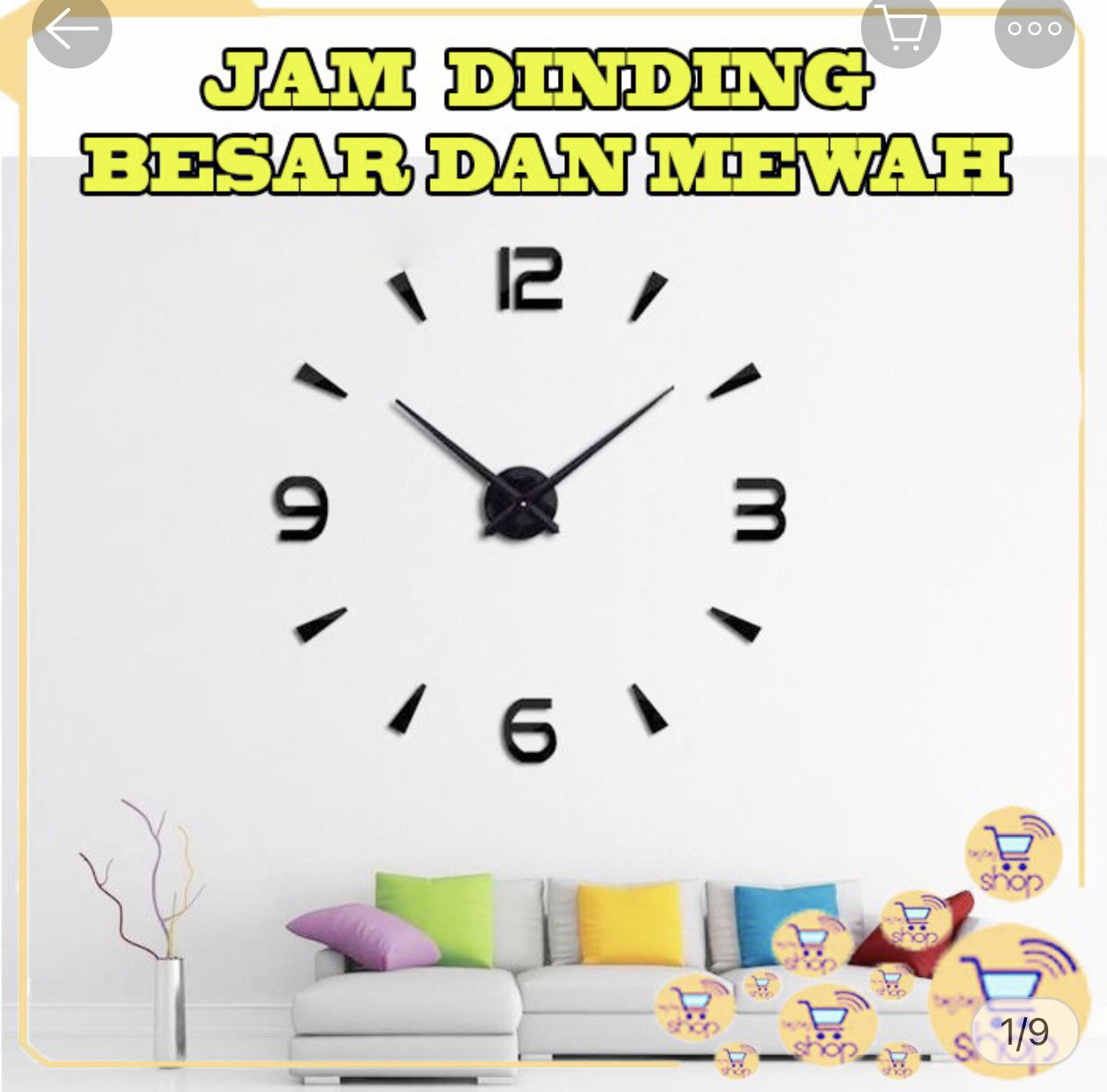 12. Jam Tempel Dinding Aestetik