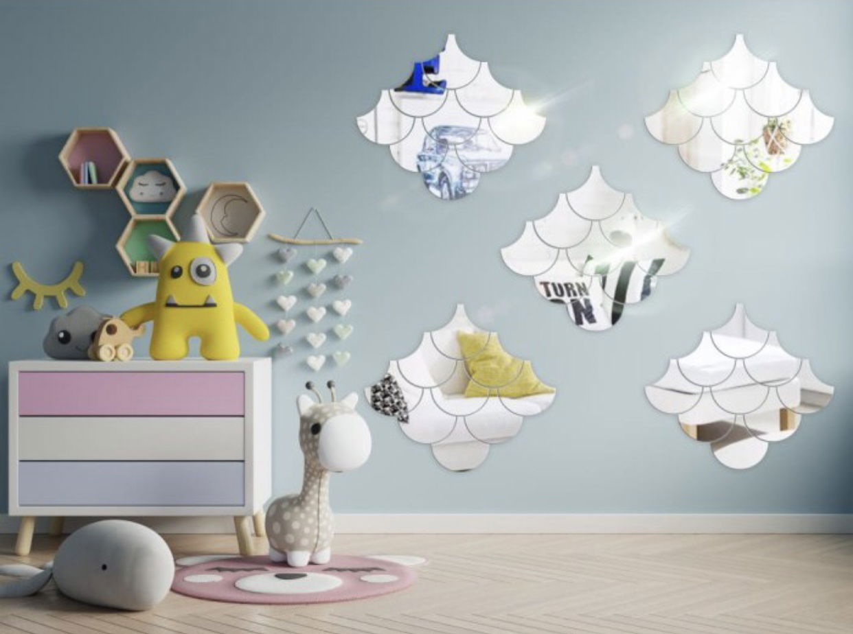 27. Stiker Cermin bentuk Kipas