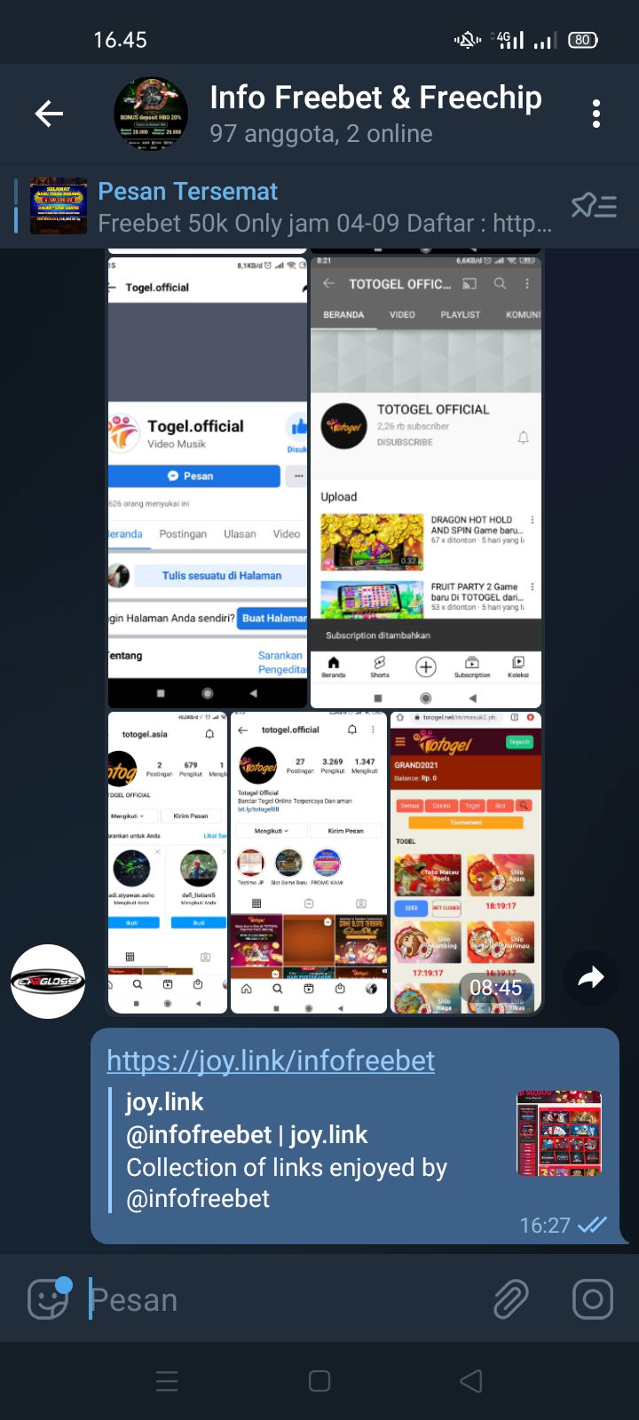 Grub Tele info Freebet