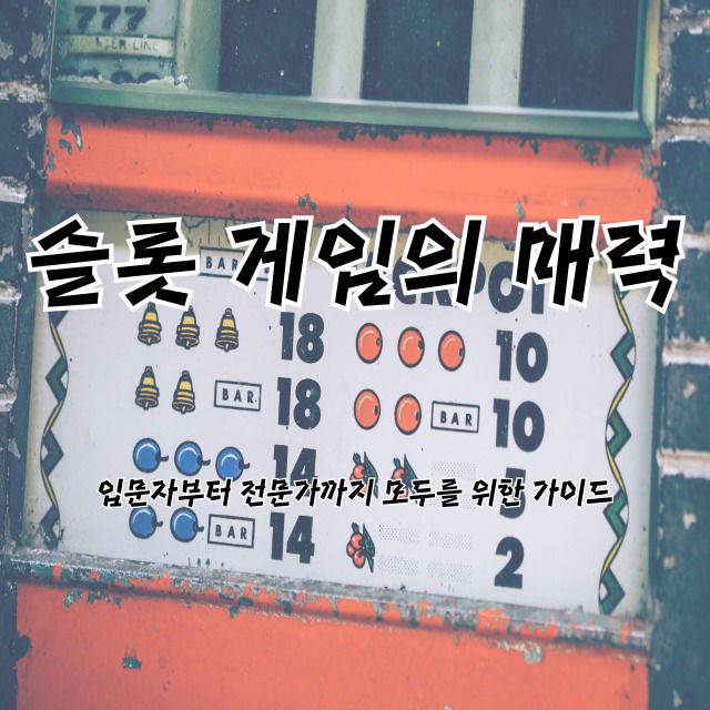 슬롯 게임의 매력: 입문자부터 전문가까지 모두를 위한 가이드