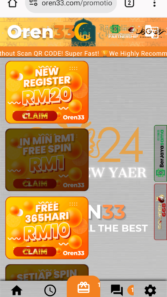 OREN33 FREE REGISTER RM20 HOT!!
