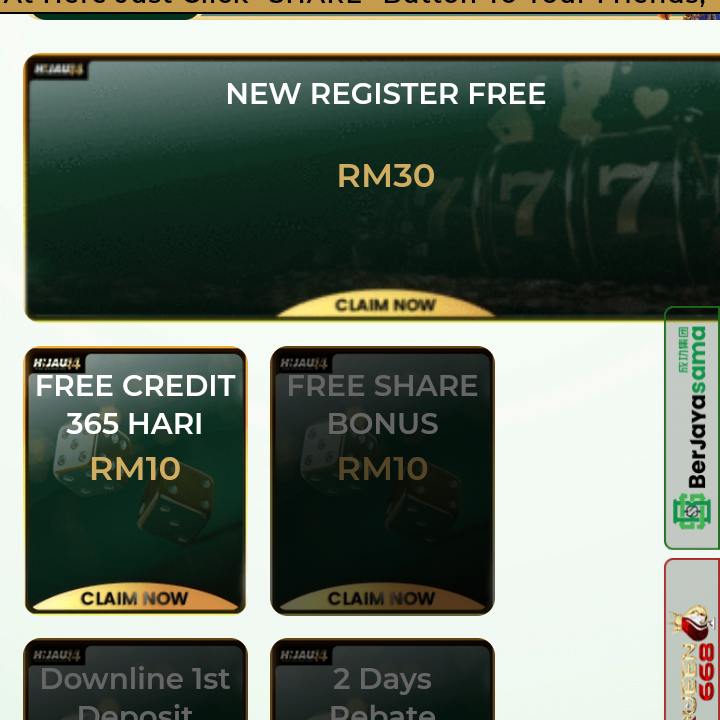 HIJAU44 REGISTER FREE RM30 HOT!!