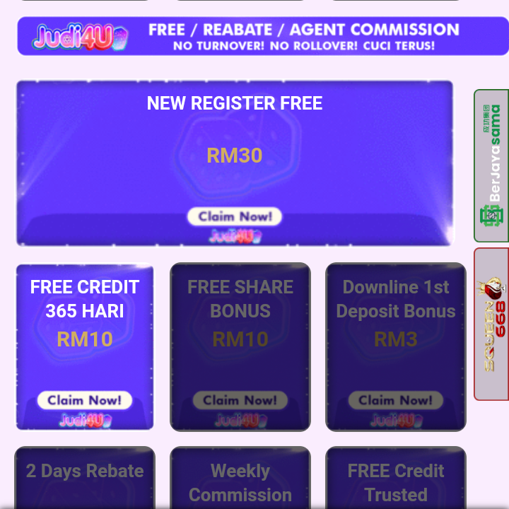 💸Percuma RM30, Tajaan (👑JUDI4U)